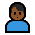 🙎🏾‍♂️ man pouting: medium-dark skin tone display on Windows